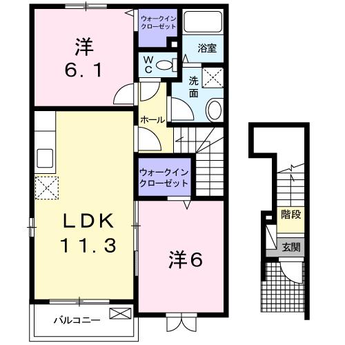 リバーサイド知古IIの間取り