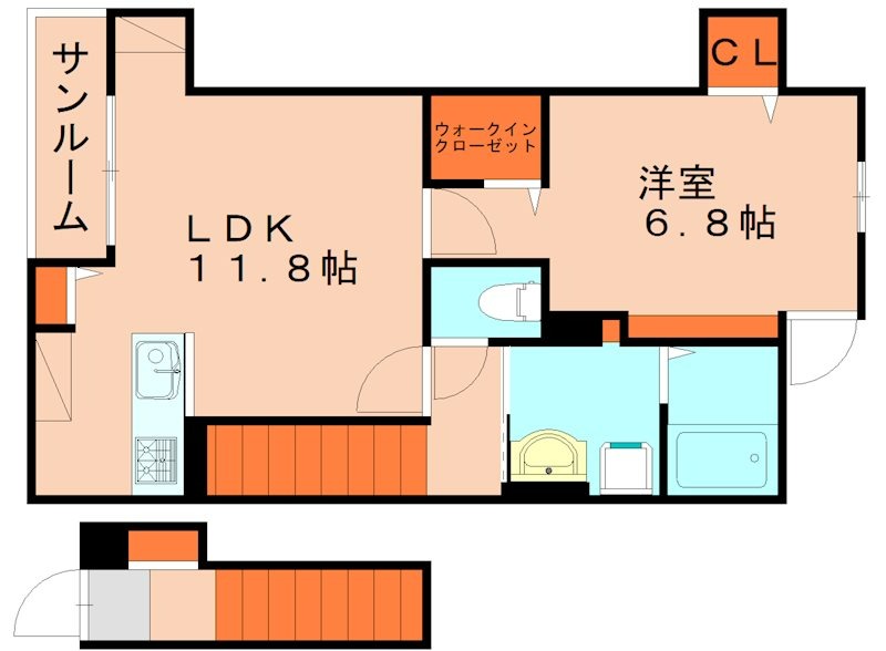 ルミナス篠栗北　弐番館の間取り