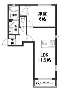 サンライズ渡辺　Aの間取り