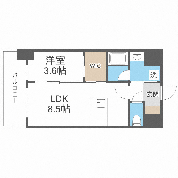 リヴェント福島の間取り