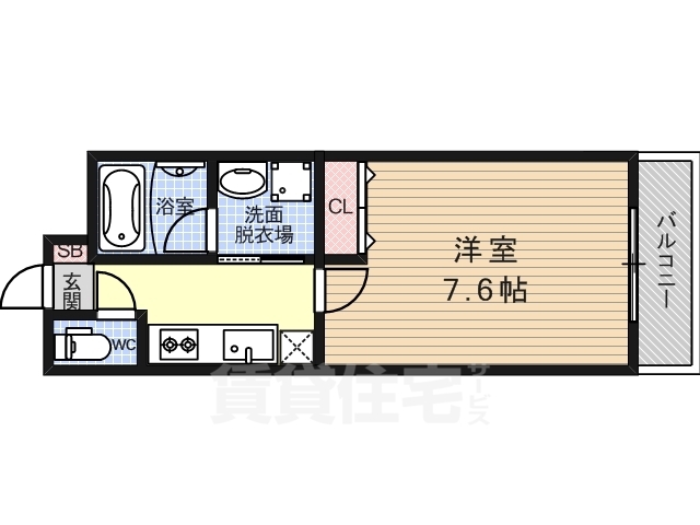 【京都市中京区壬生西土居ノ内町のマンションの間取り】