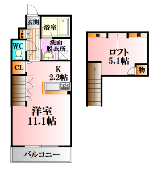 広島市安佐北区可部南のマンションの間取り