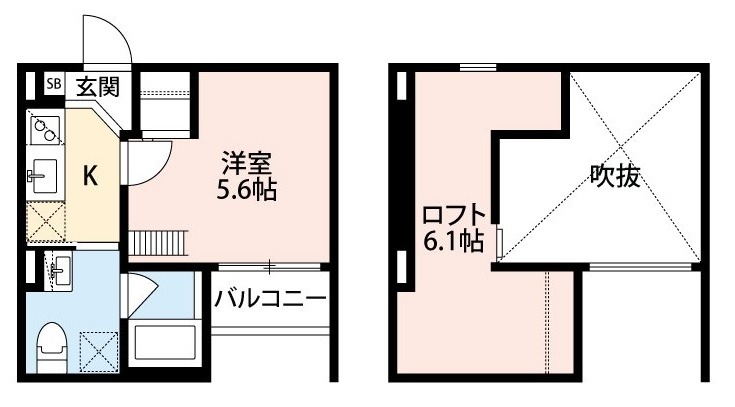 堺市北区長曽根町のアパートの間取り