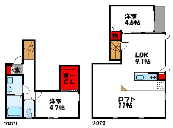 CB古賀サプルの間取り