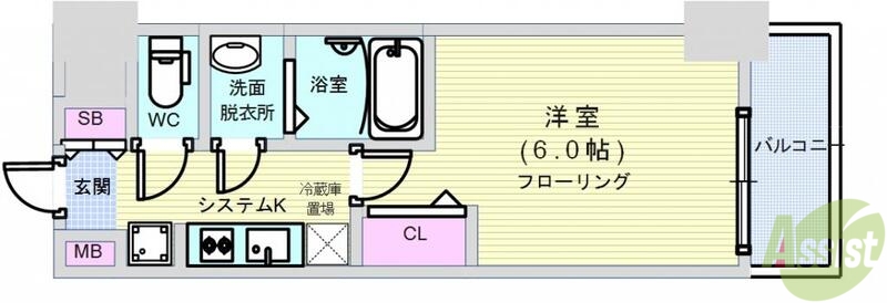 【プレサンス江戸堀の間取り】