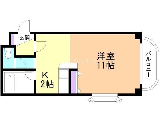 札幌市北区北三十六条西のマンションの間取り