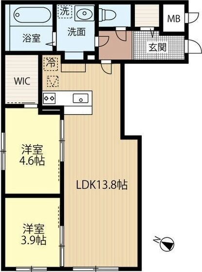 Erfolg千歳春日(エアフォルクチトセカスガ)の間取り