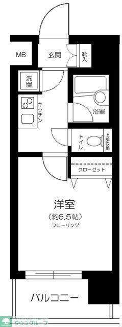 港区芝浦のマンションの間取り