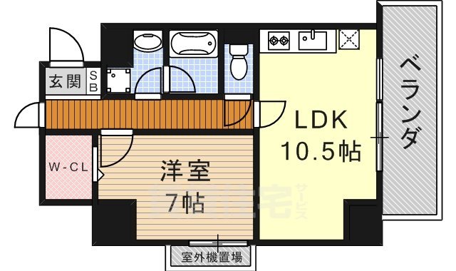 名古屋市中川区山王のマンションの間取り