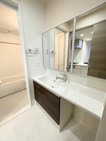 洗面設備　洗髪洗面化粧台（シャワー付き洗面）