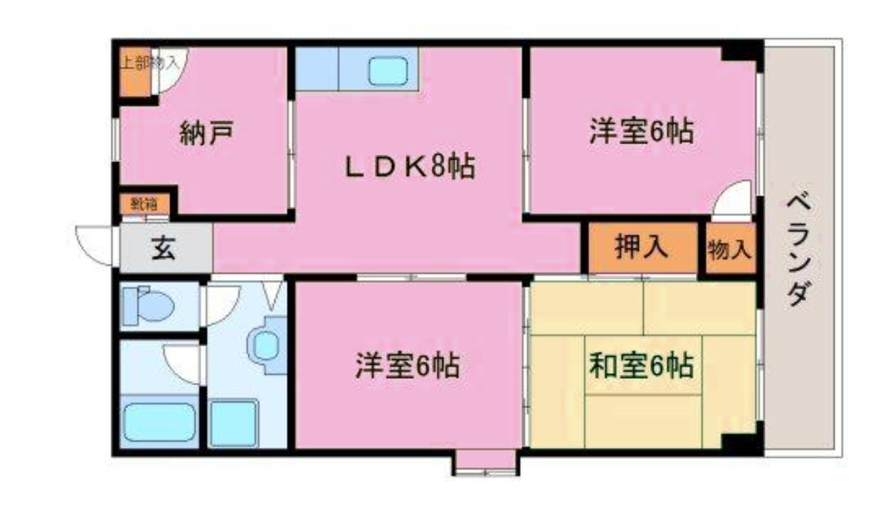 宮本町ハイツの間取り写真