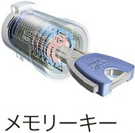 セキュリティ　ピッキングに強いメモリーキーです。