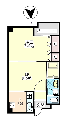 クレセル真田山の間取り写真