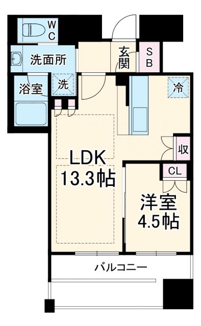 ワコーレ大阪新町タワーレジデンスの間取り写真
