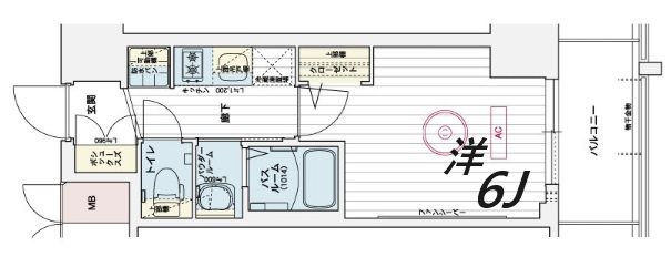 エステムコート神戸湊町の間取り写真