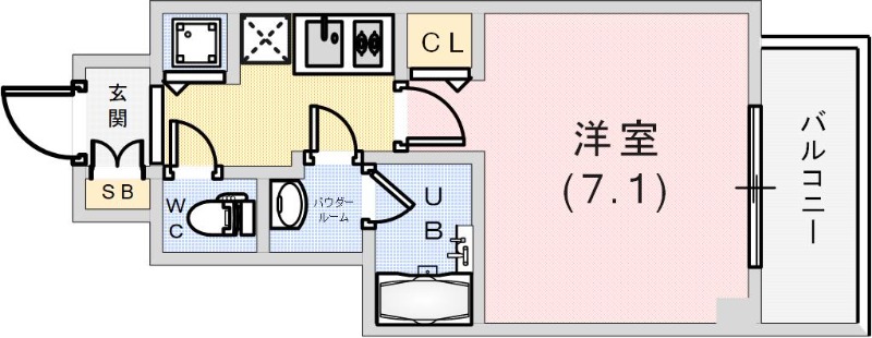 アスヴェル神戸ハーバーサイドの間取り写真