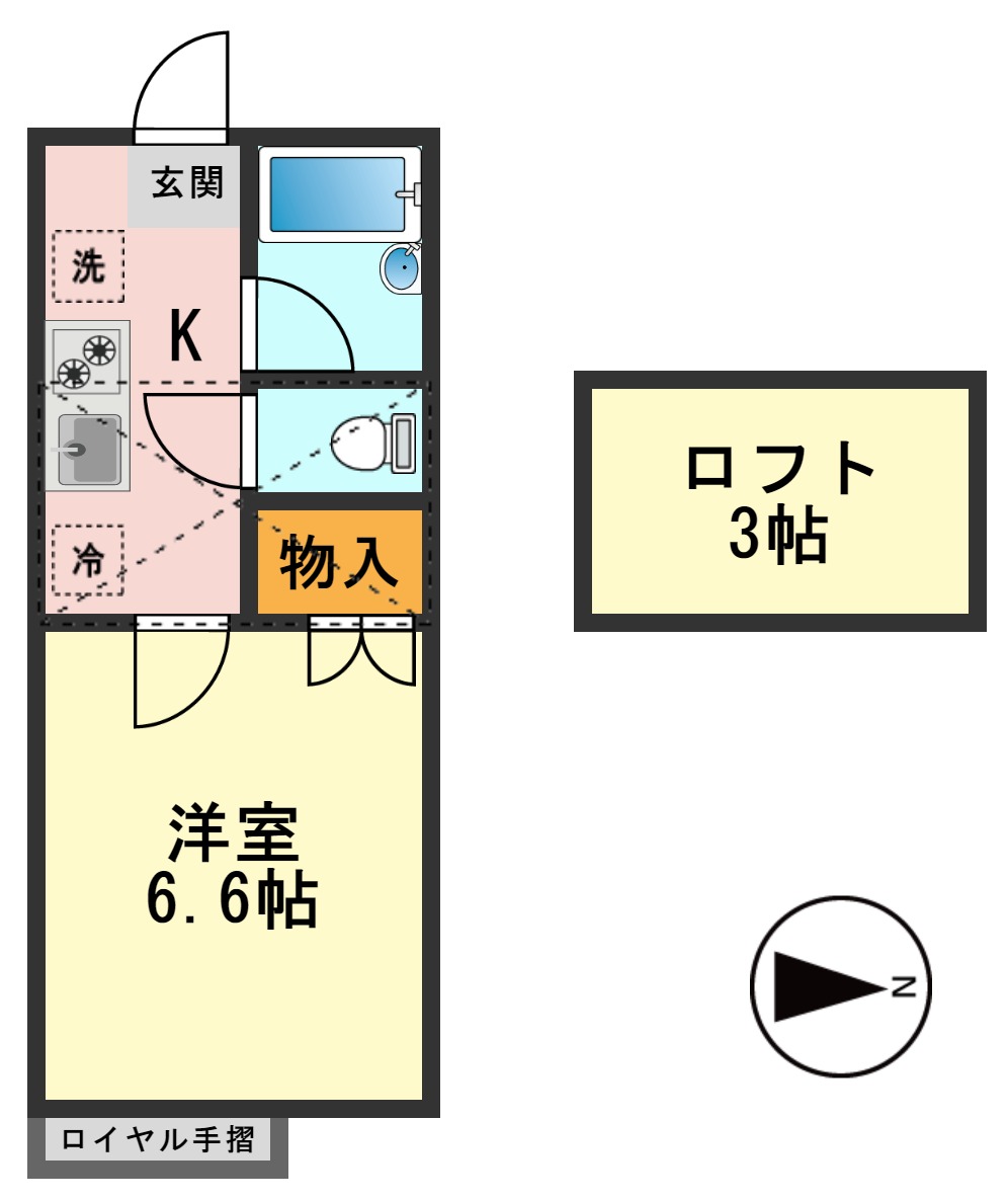アプローズBの間取り写真