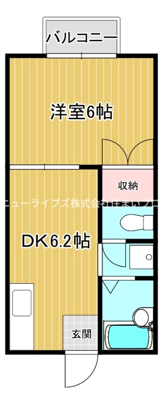 京阪本線 寝屋川市駅 徒歩15分 2階建 築38年の間取り写真