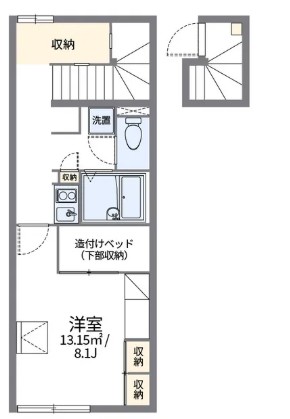 ＪＲ内房線 五井駅 徒歩1分 2階建 築19年の間取り写真