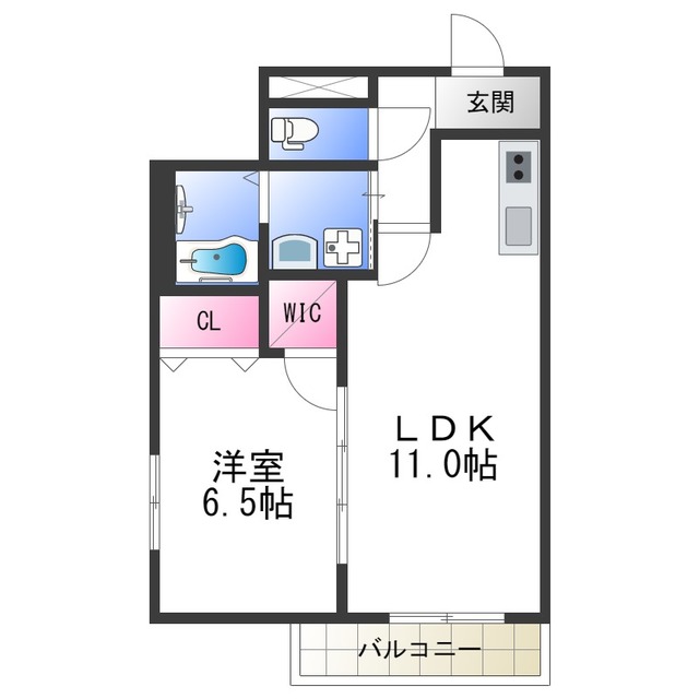 フジパレス中加賀屋6番館の間取り写真