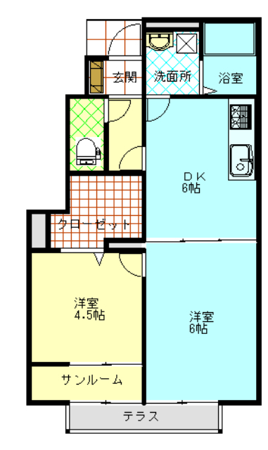 米沢市 2階建 築18年の間取り写真