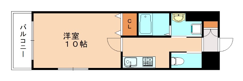 ＪＲ鹿児島本線 西小倉駅 徒歩5分 13階建 築19年の間取り写真