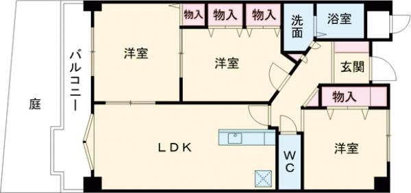 レイ・ブリック若園の間取り