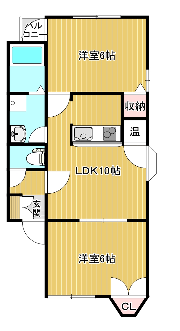 コーポマルイVの間取り