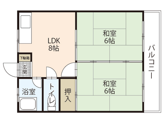 【安芸郡海田町曙町のマンションの間取り】