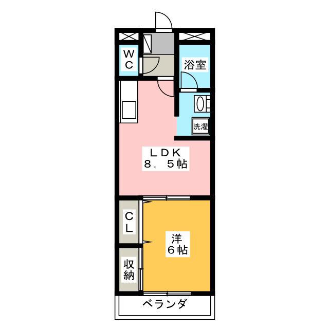 サンシャイン棚橋　Ａの間取り