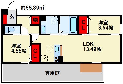 【Polonia Wakamatsu　A棟の間取り】