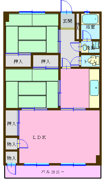 レトゥールビヨン山の田IIの間取り