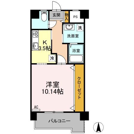 マンション　ベアーズクラブの間取り