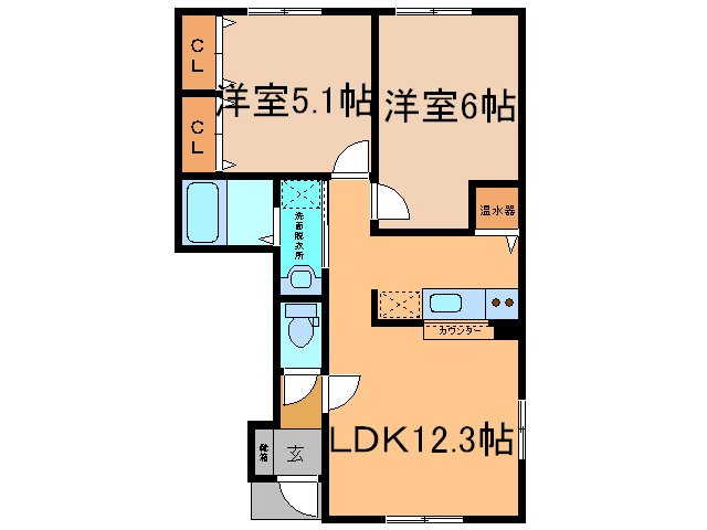 プラシードＭ(北１丁目)の間取り