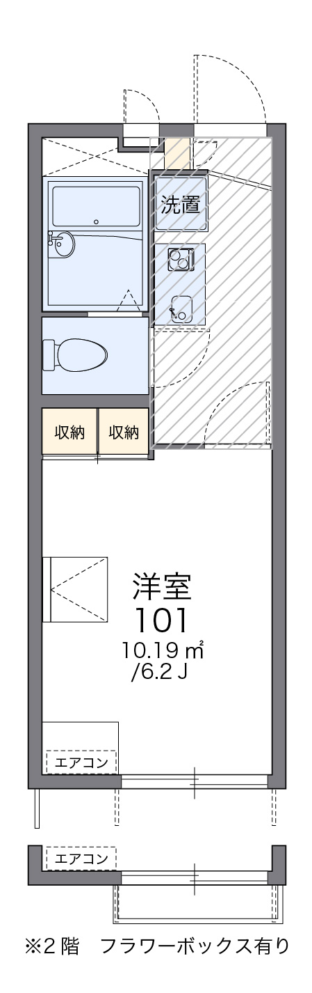 レオパレスWINDSIIIの間取り