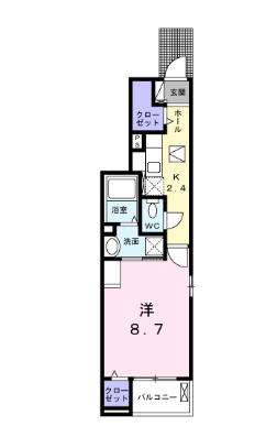 半田市上池町のアパートの間取り