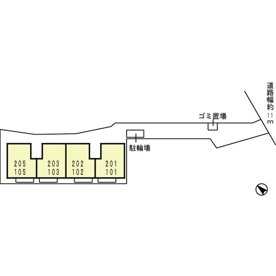 【河内長野市栄町のアパートの駐車場】