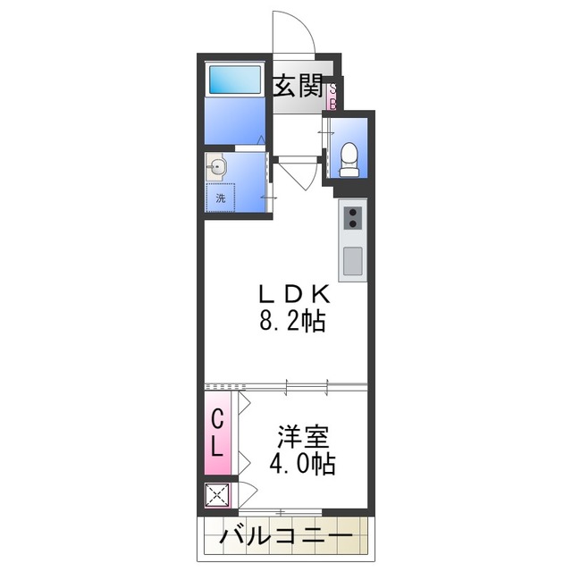 メゾンルシーヌ矢田の間取り