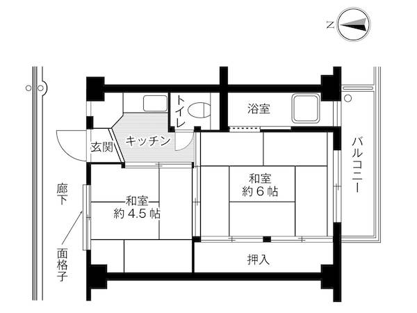 ビレッジハウス早野3号棟の間取り