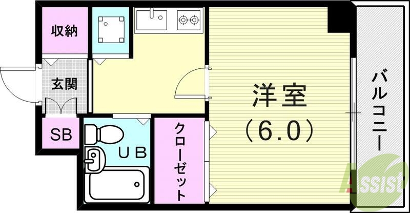 トーカン須磨神撫町キャステールの間取り