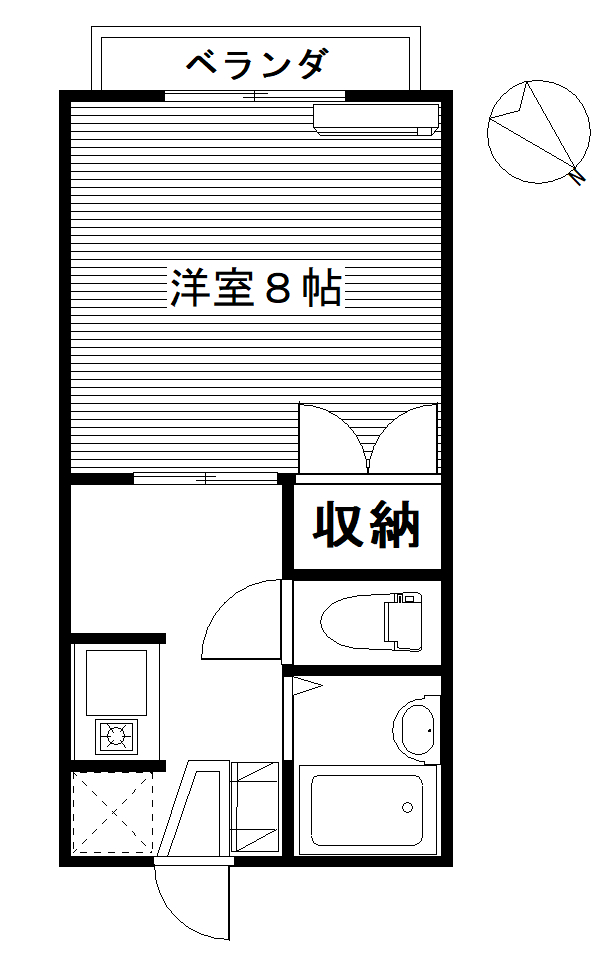 鼻高フラットの間取り