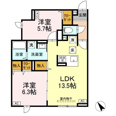 グラナーデ扇IIの間取り