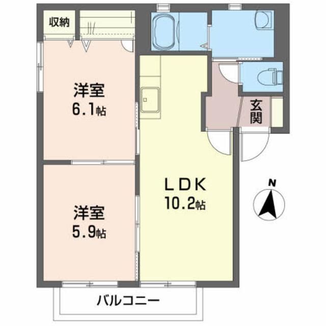 サンパティオＡの間取り