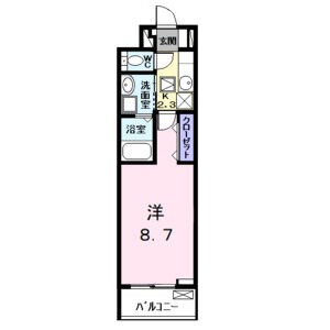 名古屋市中川区万町のアパートの間取り