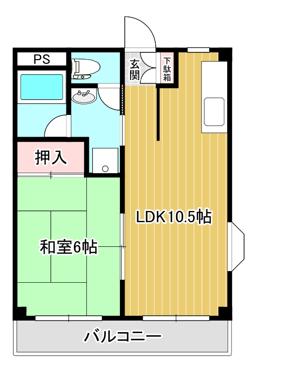 マンション鴨下の間取り