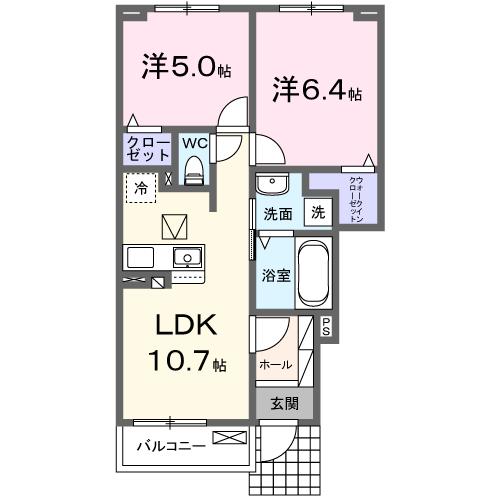 テラス西郷Ａの間取り