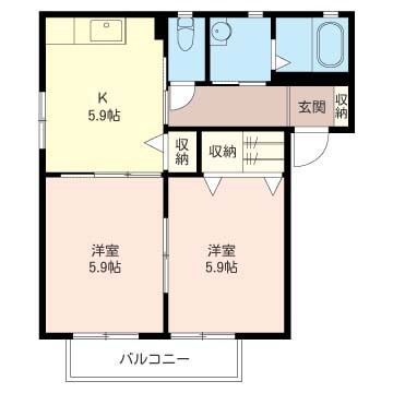 グリーンソシア　Ａ棟の間取り