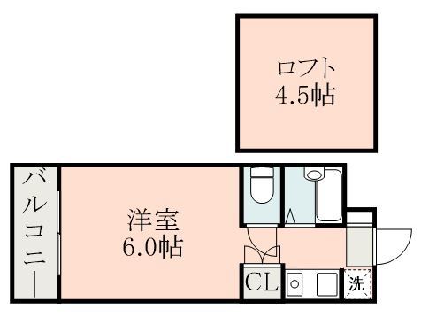 鹿児島市紫原のアパートの間取り