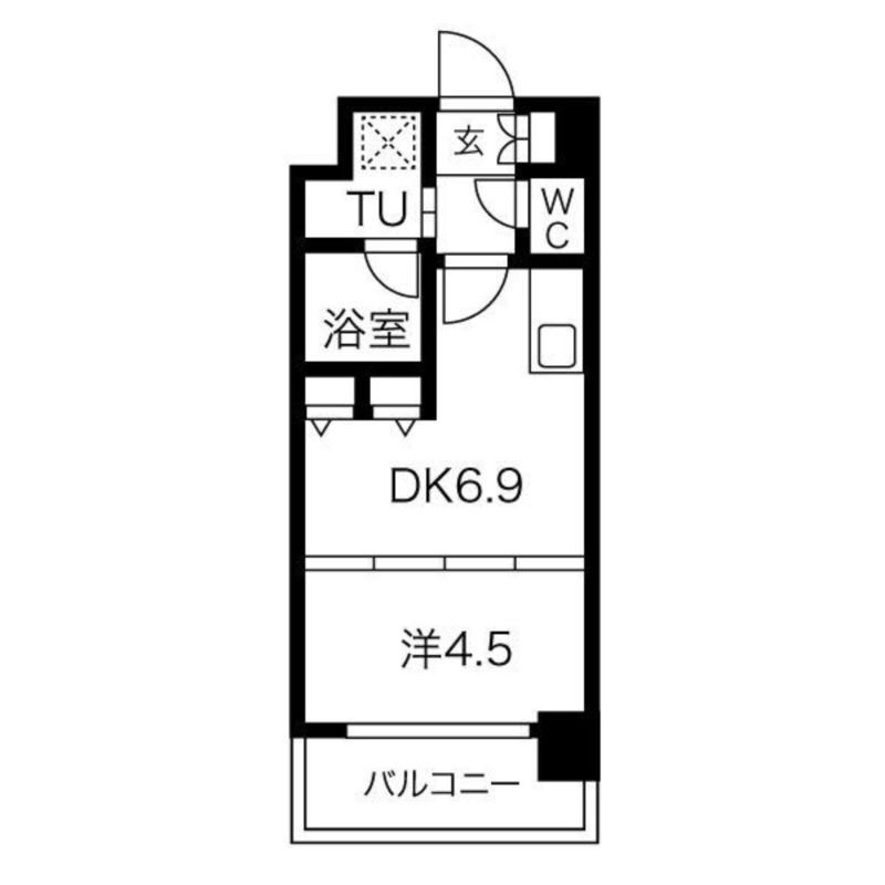 S-RESIDENCE淀屋橋の間取り