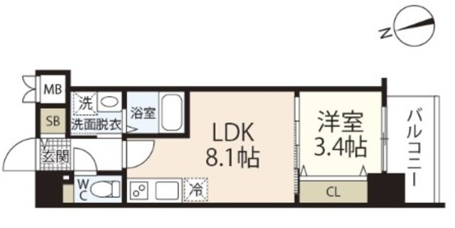 S-RESIDENCE天満町 barkの間取り